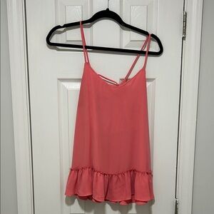 Women’s Coral Ruffle-Hem Spaghetti Strap Camisole